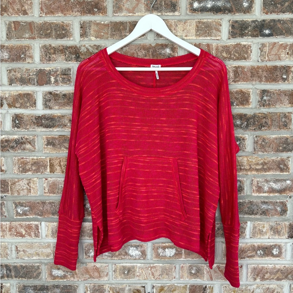 Splendid Pink Orange Lightweight Long Sleeve Sweater XS
